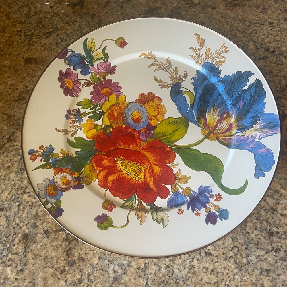 Brand new MACKENZIE CHILDS Flower Marker Serving Platter
